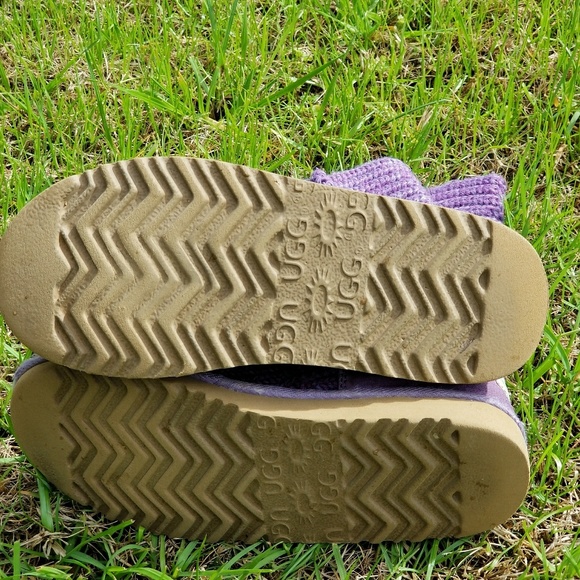 UGG Purple Sweater Boots Size 4 - Picture 4 of 7